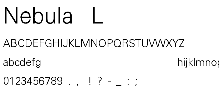 Nebula Light font